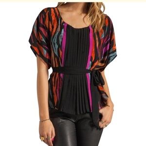 Amazon Oversized Short Sleeve with Tie In Blouse